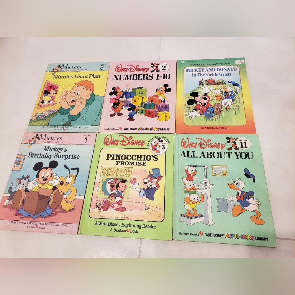 Walt Disney Vintage Books from 1980s and 1990s